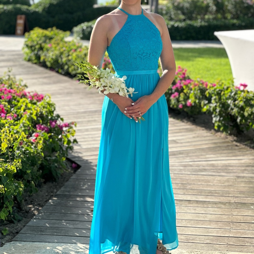 Blue David’s Bridal Bridesmaid Dress